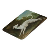 Weißer Grauhund Magnet (Linke Seite)