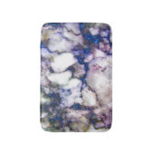 Weißer graurosa Marmorboden Blauer Glitzer Badematte (Vorderseite Vertikal)