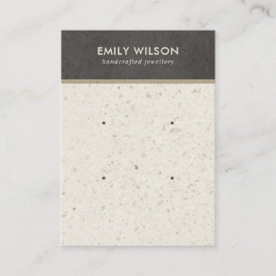 WEISSER GRAY TERRAZZO 2 STUDIERENDE EARRING DISPLA VISITENKARTE