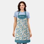 Weißer Grieß, botanisch personalisiert Schürze (Getragen)