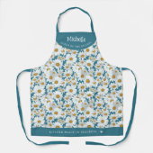 Weißer Grieß, botanisch personalisiert Schürze (Vorderseite)