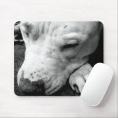 Weißer Grubenbull Mousepad (Mit Mouse)