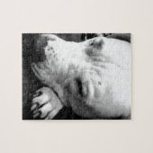 Weißer Grubenbull Puzzle (Horizontal)