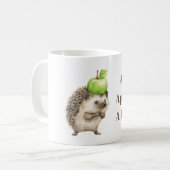 Weißer Grüner Apfel Ein Tag Igel Kaffeetasse (Vorderseite Links)
