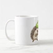 Weißer Grüner Apfel Ein Tag Igel Kaffeetasse (Links)