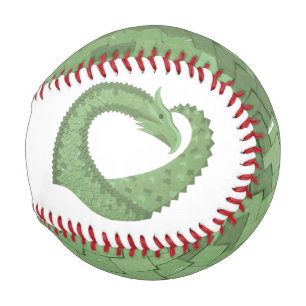 Weißer Grüner Herzdrache Baseball