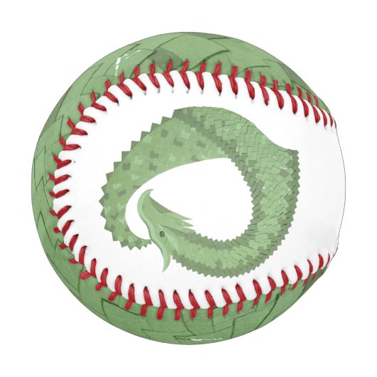 Weißer Grüner Herzdrache Baseball (Vorderseite Links)
