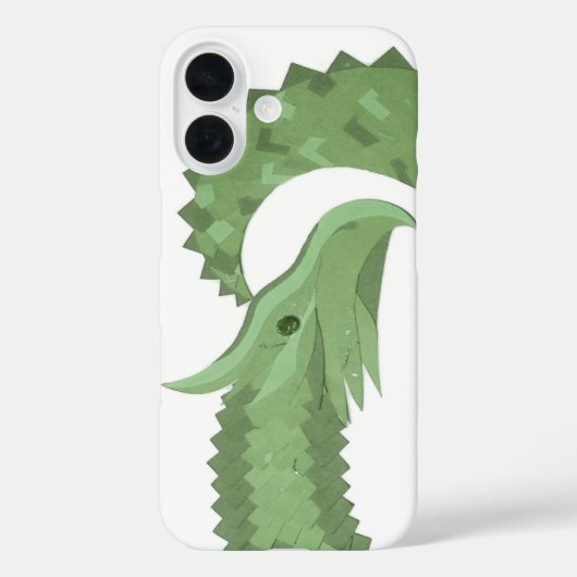 Weißer Grüner Herzdrache Case-Mate iPhone Hülle (Rückseite)