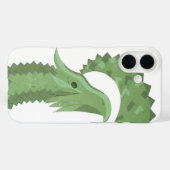 Weißer Grüner Herzdrache Case-Mate iPhone Hülle (Rückseite (Horizontal))