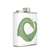 Weißer Grüner Herzdrache Flachmann (Rechts)