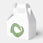 Weißer Grüner Herzdrache Geschenkschachtel (Rückseite)