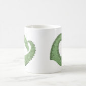 Weißer Grüner Herzdrache Kaffeetasse (Mittel)