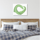 Weißer Grüner Herzdrache Leinwanddruck (Insitu (Schlafzimmer))