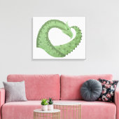 Weißer Grüner Herzdrache Leinwanddruck (Insitu (Wohnzimmer))