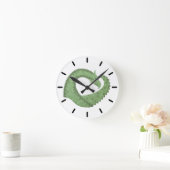 Weißer Grüner Herzdrache Runde Wanduhr (Zuhause)