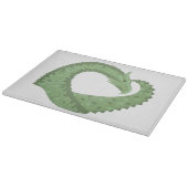 Weißer Grüner Herzdrache Schneidebrett (Ecke)