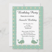 Weißer grüner Hexagon zum Geburtstag Einladung (Vorderseite)