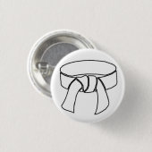 Weißer Gurt pinback Knopf Button (Vorne & Hinten)