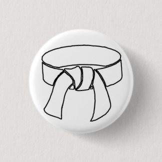 Weißer Gurt pinback Knopf Button