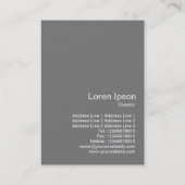 Weißer Hahn - Schwarz Visitenkarte (Rückseite)