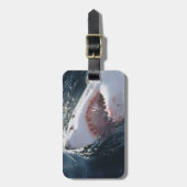 Weißer Hai auf See Gepäckanhänger (Vorderseite vertikal)