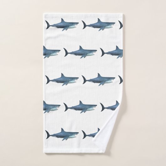 Weißer Hai Badhandtuch Set (Handtuch)