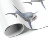 Weißer Hai, der zur Front schwimmt Geschenkpapier (Rolleneckpunkt)