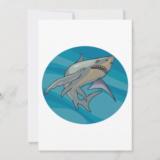 Weißer Hai Einladung (Vorderseite)