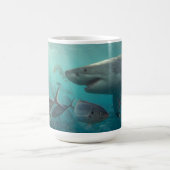 Weißer Hai Fisch Unterwassersee Grosser Kaffeetasse (Mittel)