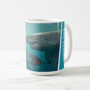Weißer Hai Fisch Unterwassersee Grosser Kaffeetasse