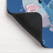 Weißer Hai fühlt sich groß Mousepad (Ecke)