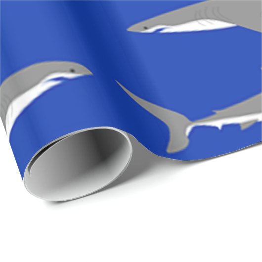 Weißer Hai Geschenkpapier (Rolleneckpunkt)