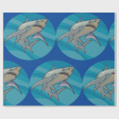 Weißer Hai Geschenkpapier (Flach)