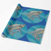 Weißer Hai Geschenkpapier (Ungerollt)