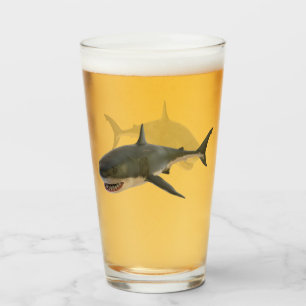 Weißer Hai Glas