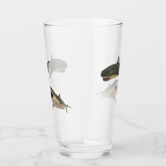 Weißer Hai Glas (Links)