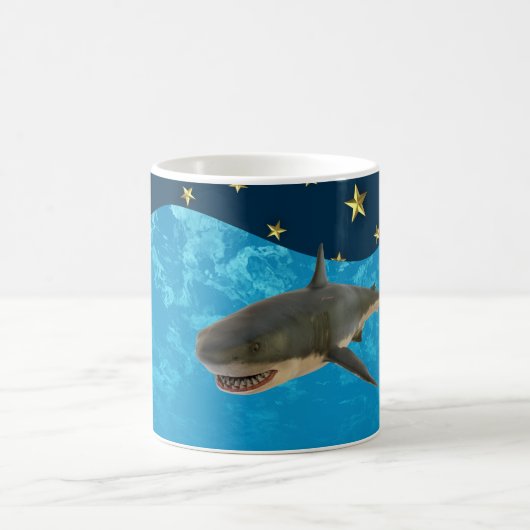 Weißer Hai Kaffeetasse (Mittel)