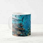 Weißer Hai Kaffeetasse (Vorderseite Links)