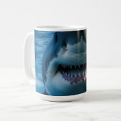 Weißer Hai Kaffeetasse (Vorderseite Links)