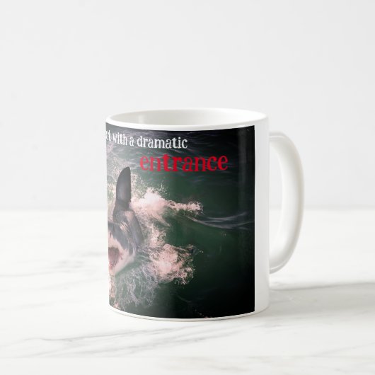 Weißer Hai Kaffeetasse (VorderseiteRechts)