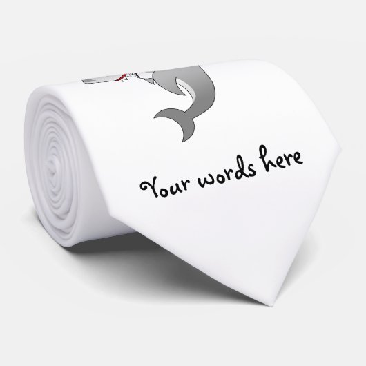 Weißer Hai Krawatte (Gerollt)