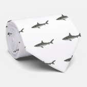 Weißer Hai Krawatte (Gerollt)