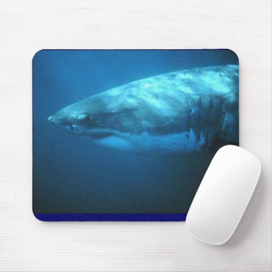 Weißer Hai Mousepad (Mit Mouse)