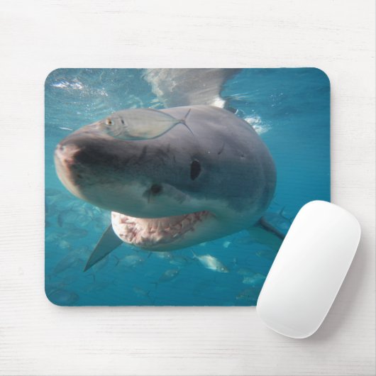 Weißer Hai Mousepad (Mit Mouse)