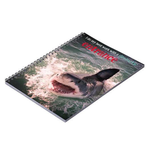 Weißer Hai Notizblock (Linke Seite)