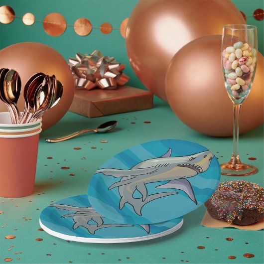 Weißer Hai Pappteller