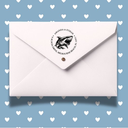 Weißer Hai Permastempel