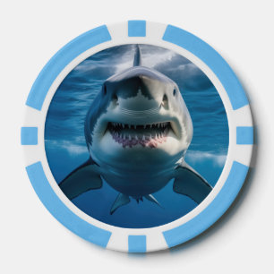 Weißer Hai Pokerchips
