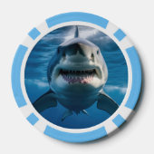 Weißer Hai Pokerchips (Rückseite)