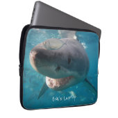 Weißer Hai Portrait Unterwasser Personalisiert Laptopschutzhülle (Vorne Rechts)